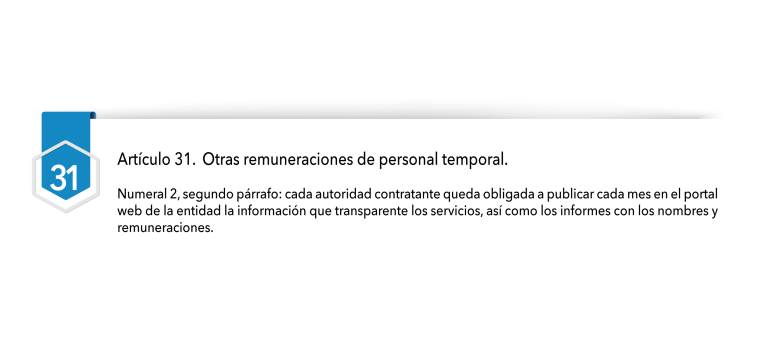 Artículo 31. Otras remuneraciones de personal temporal