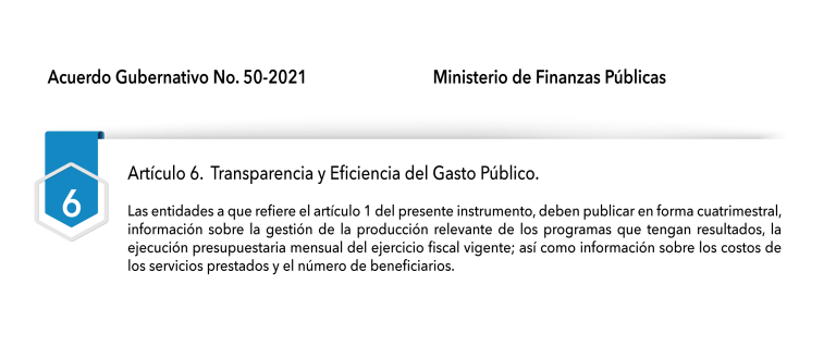 Artículo 6. Transparencia y Eficacia del Gato Público.