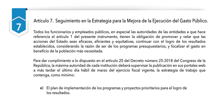 Artículo 7. Seguimiento en la Estrategia para la Mejora...